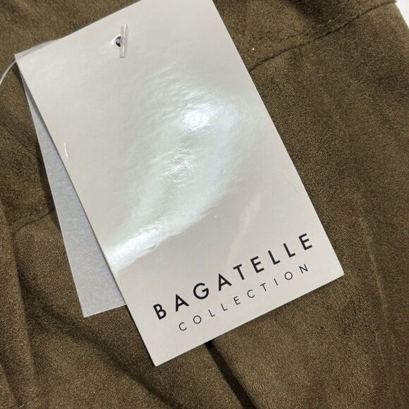 Bagatelle Waterfall Drape Front Jacket Faux Suede Olive Green Womens Size 3X NWT - Picture 9 of 12